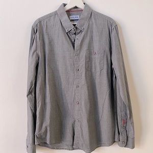 NOIZE - Charcoal Grey Button Down W/ Red Accents